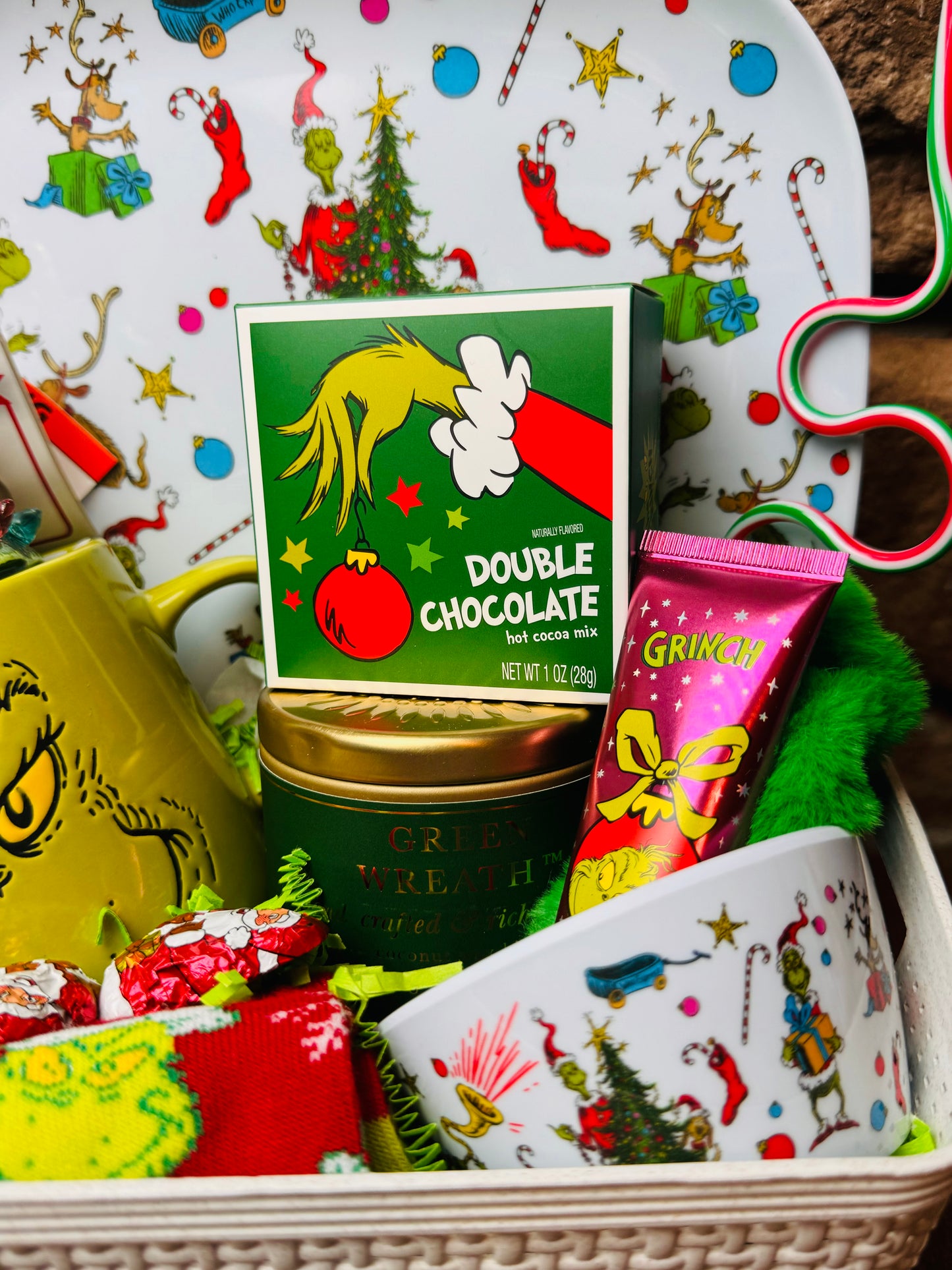 Christmas Feeling Grinchy Gift Basket