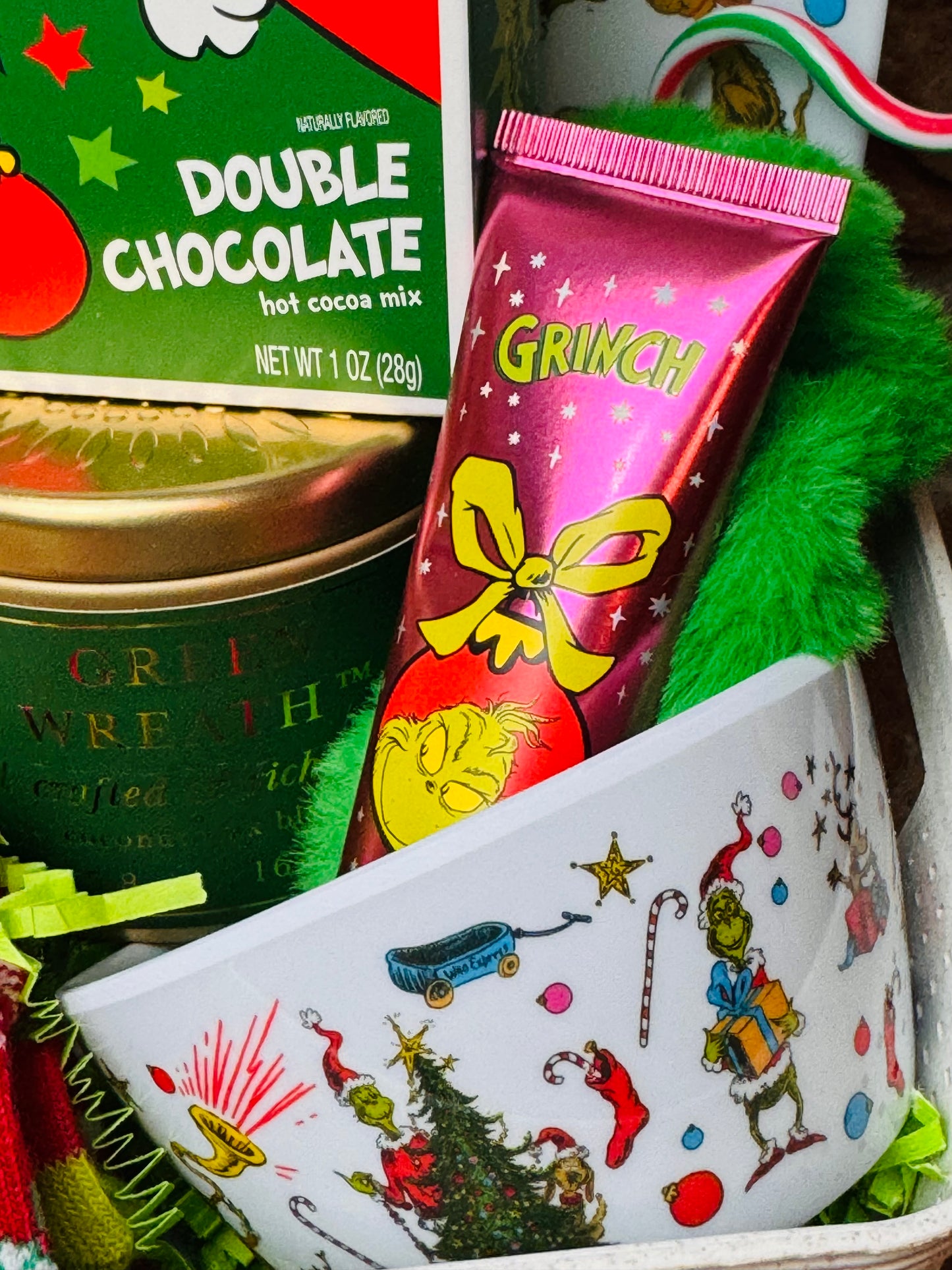 Christmas Feeling Grinchy Gift Basket