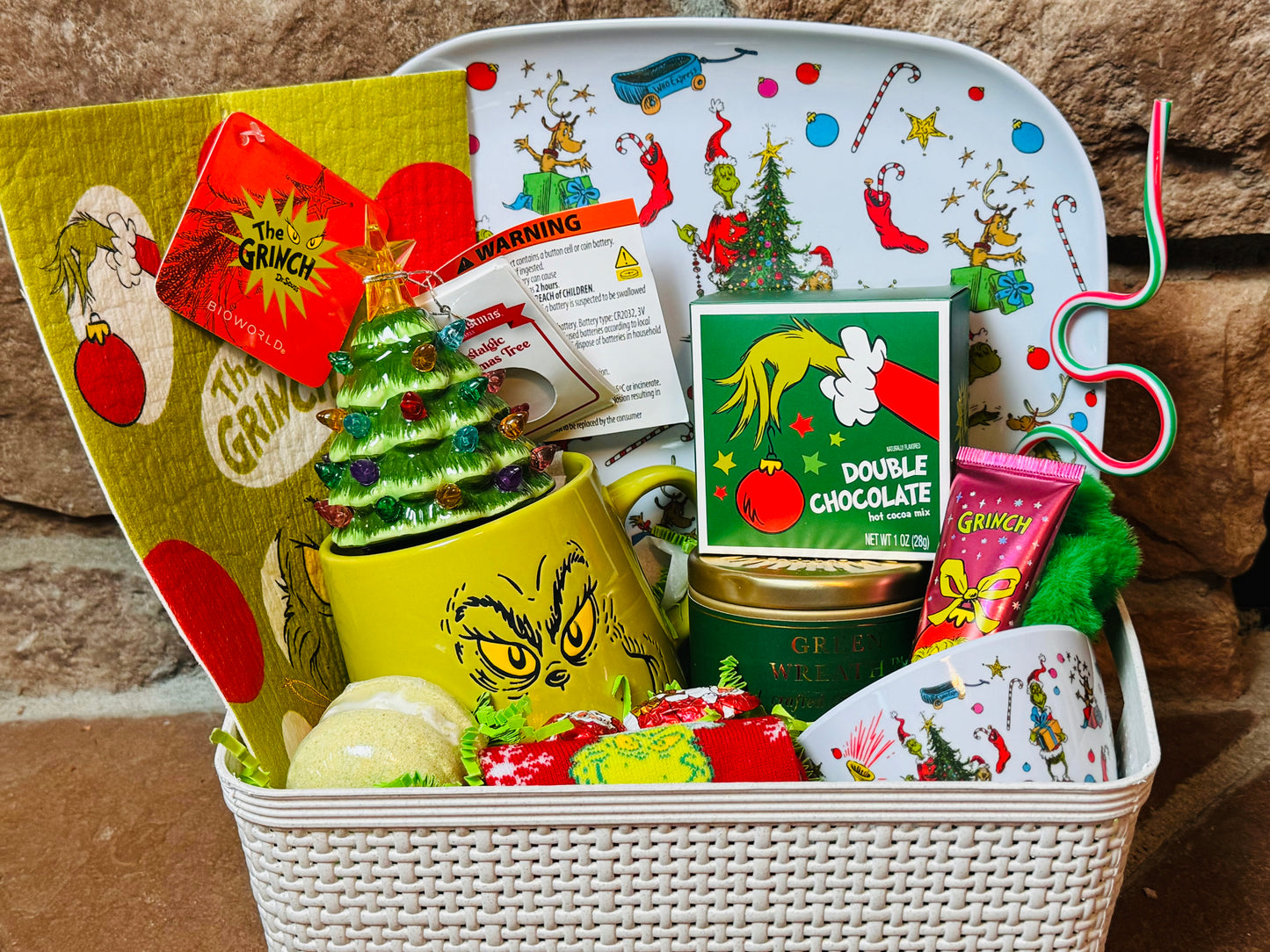 Christmas Feeling Grinchy Gift Basket